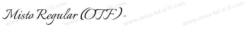Misto Regular (OTF)字体转换